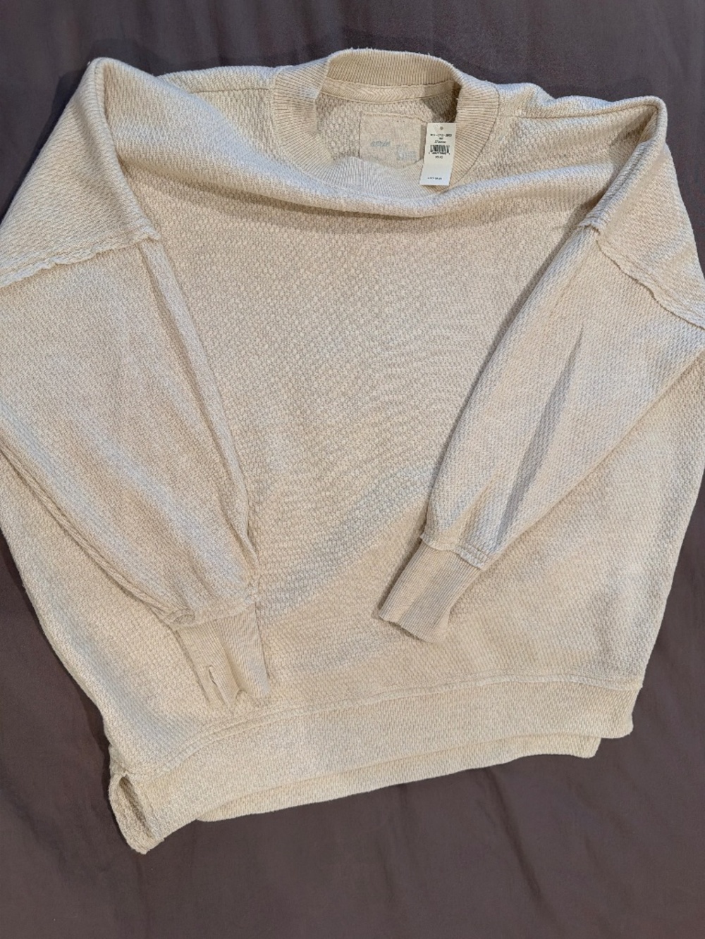 NWT Aerie Cream Oversized Crewneck Sweatshirt – Size XS